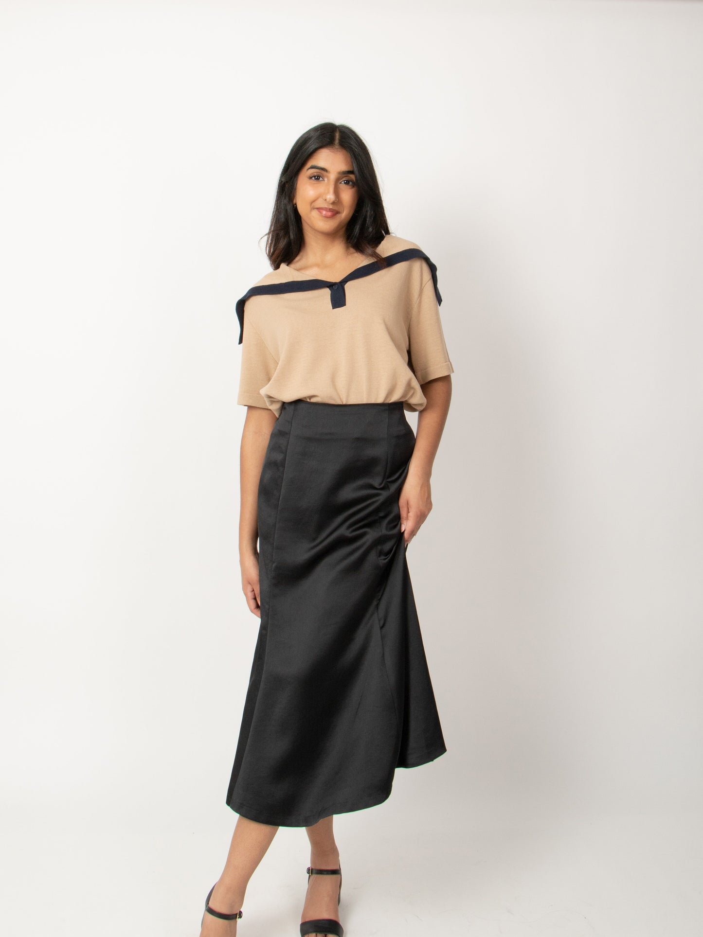 Satin Long Skirt