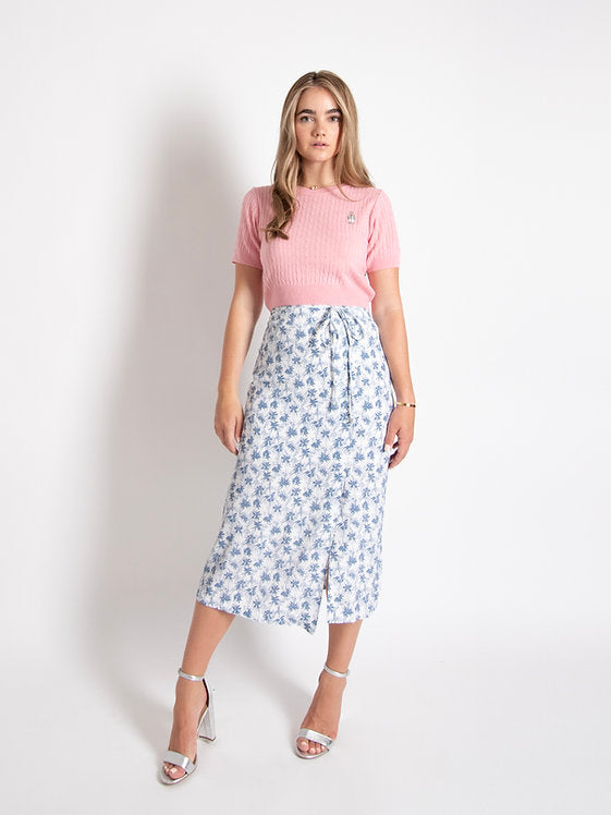 Leaf Waist Tie Skirt