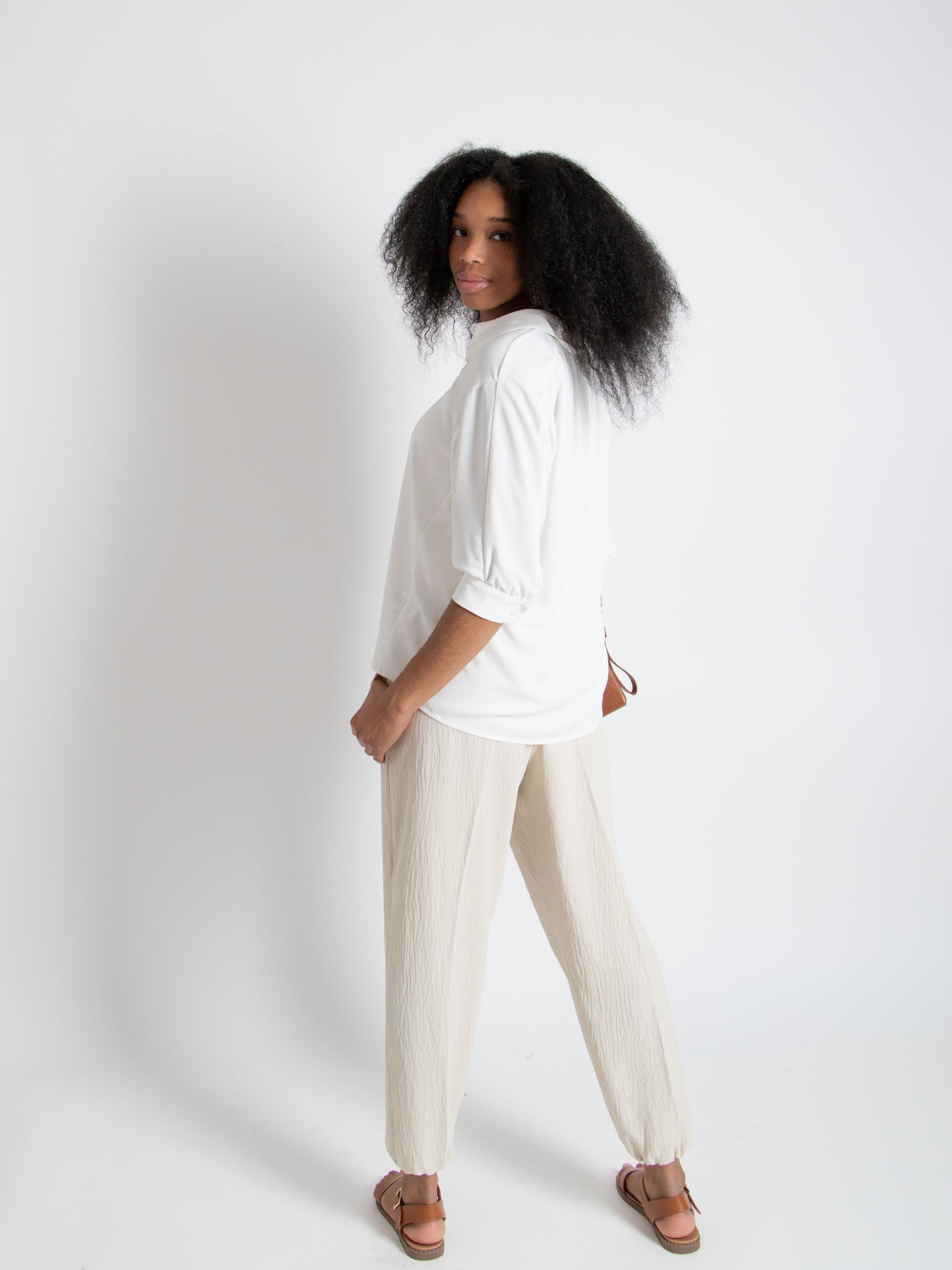 Basic Collar 3/4 Blouse