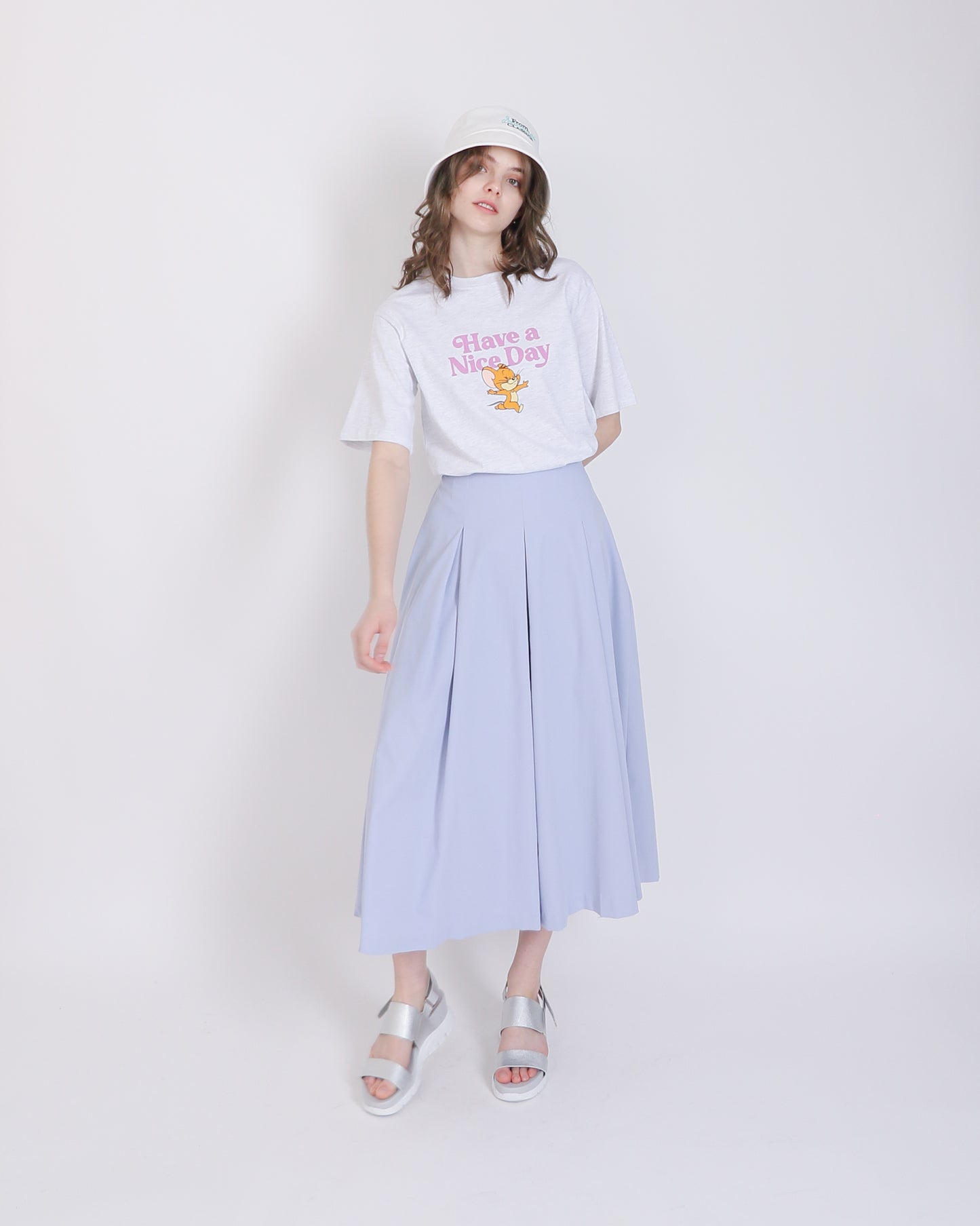 Pleated Long Skirt