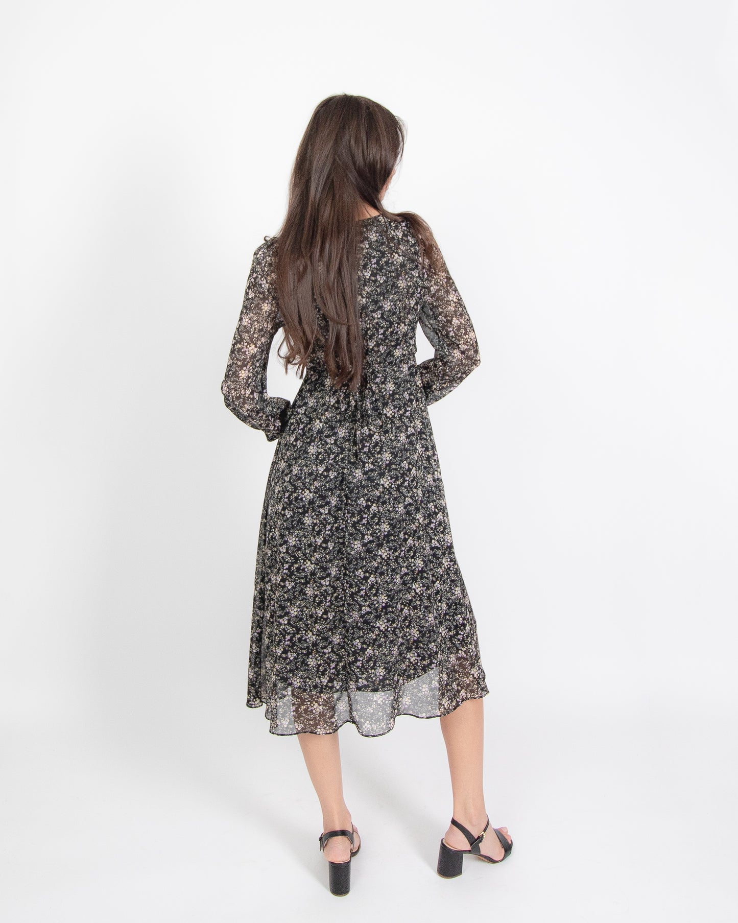 Ruched Floral Maxi Dress