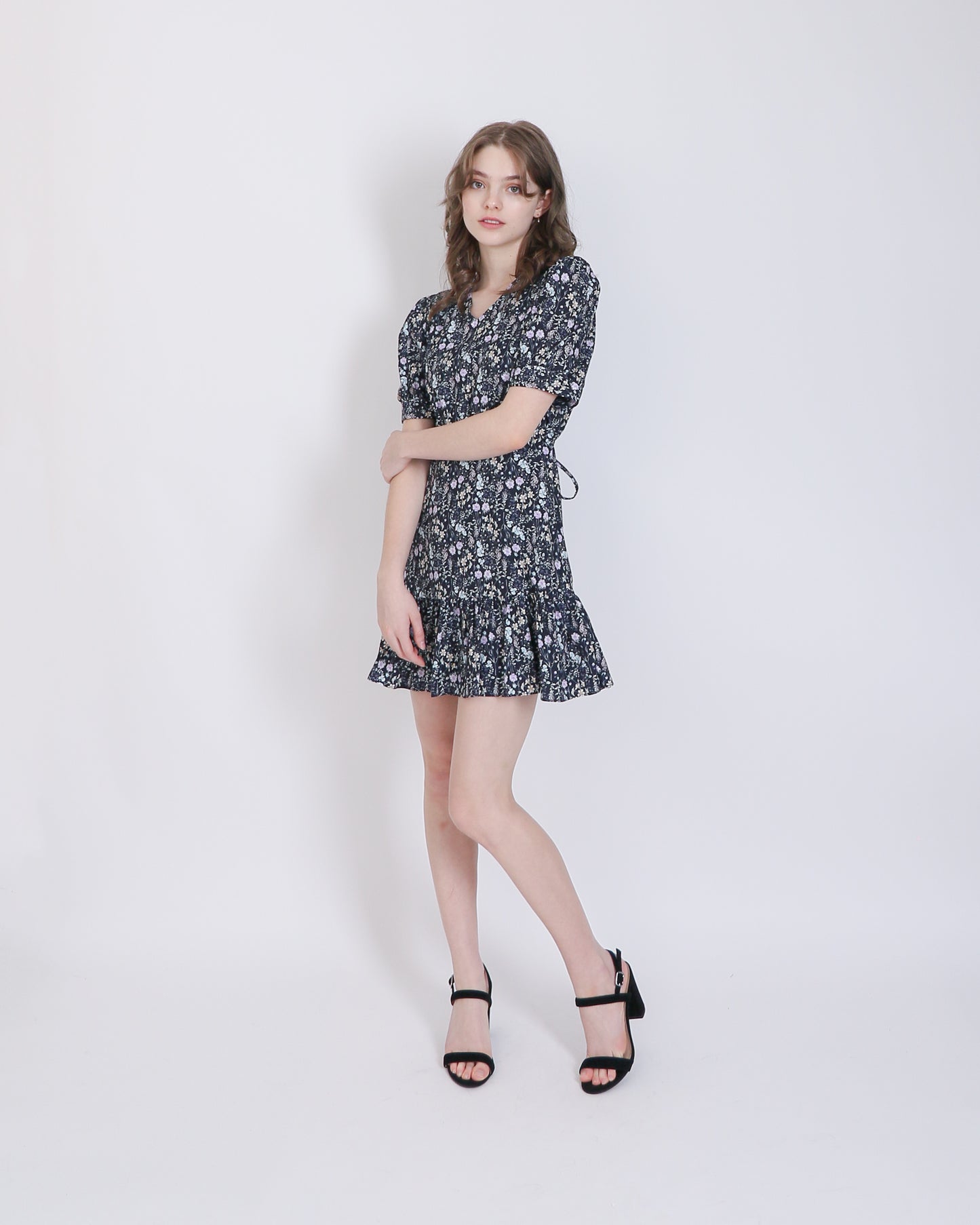 Floral Ruffle Hem Dress