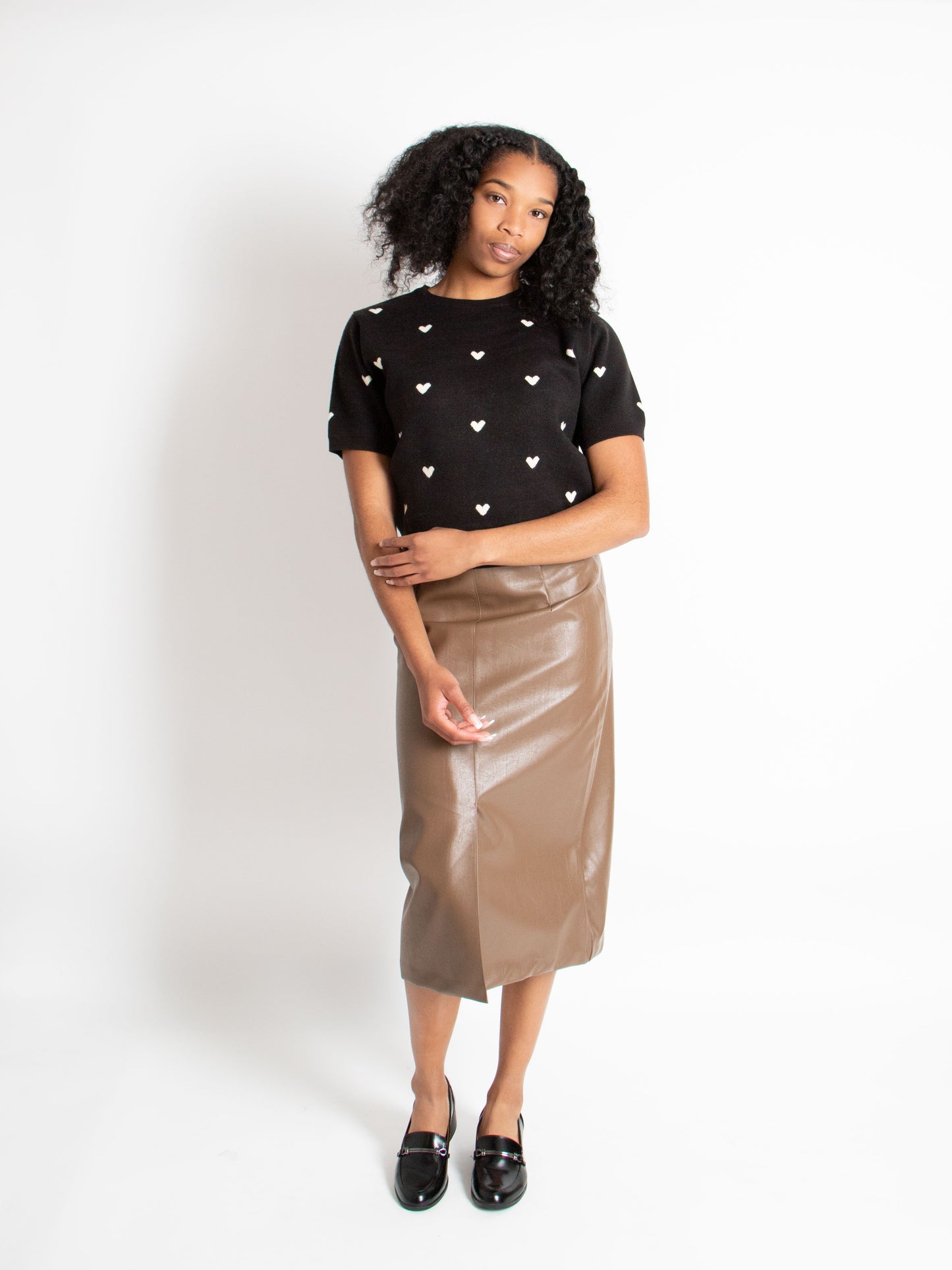 Heart Short Sleeve Knit