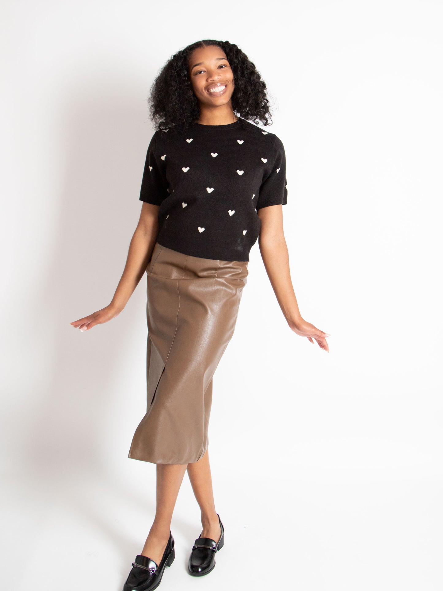 Heart Short Sleeve Knit