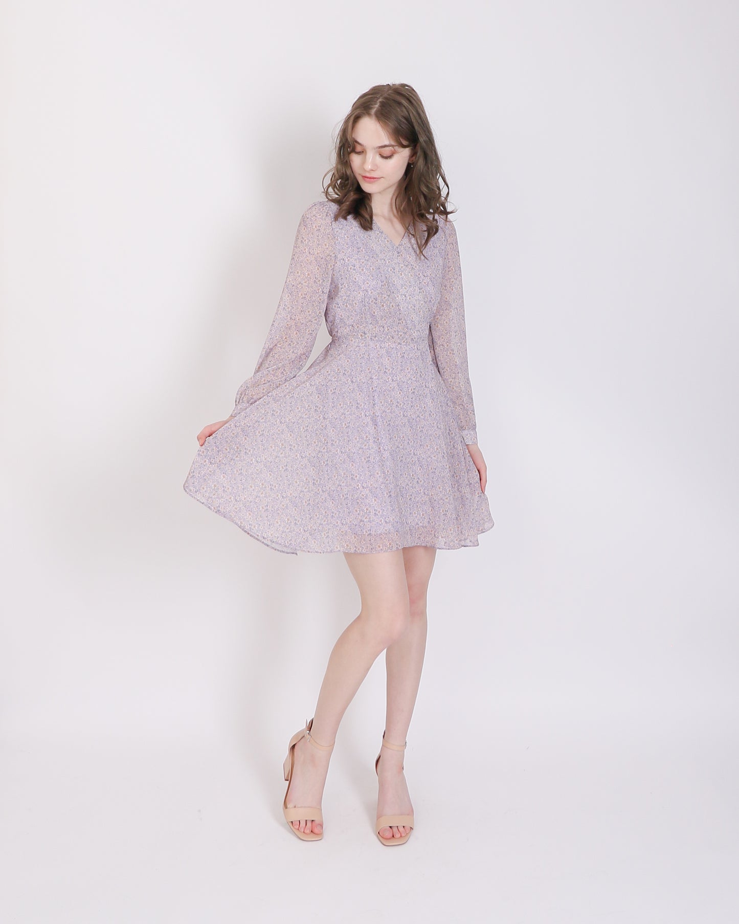 Floral V-neck Dress