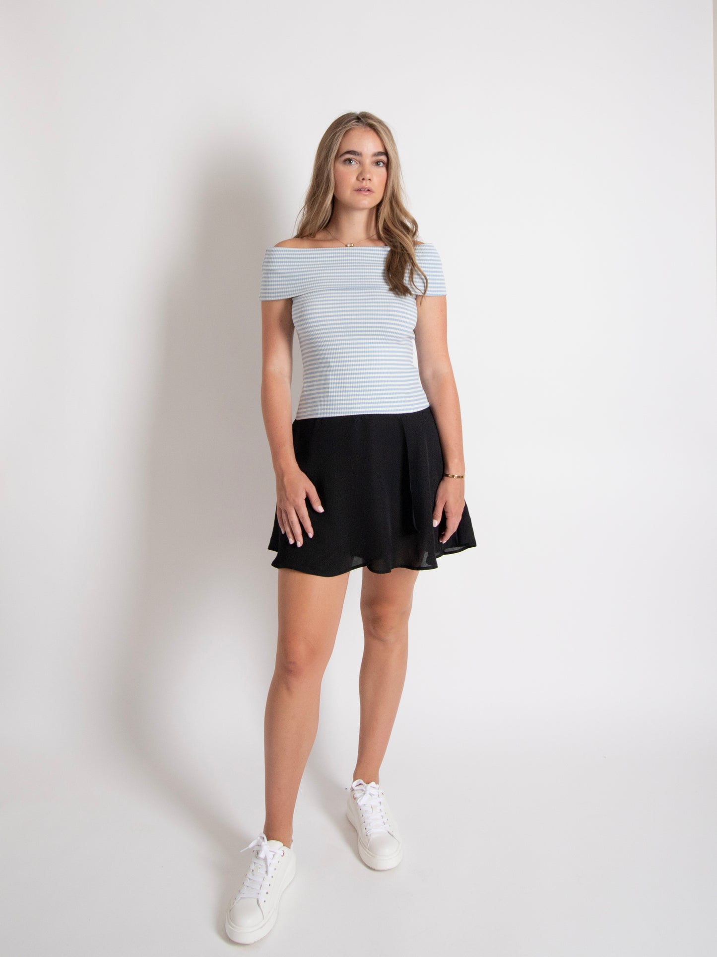 Stripe Open Shoulder