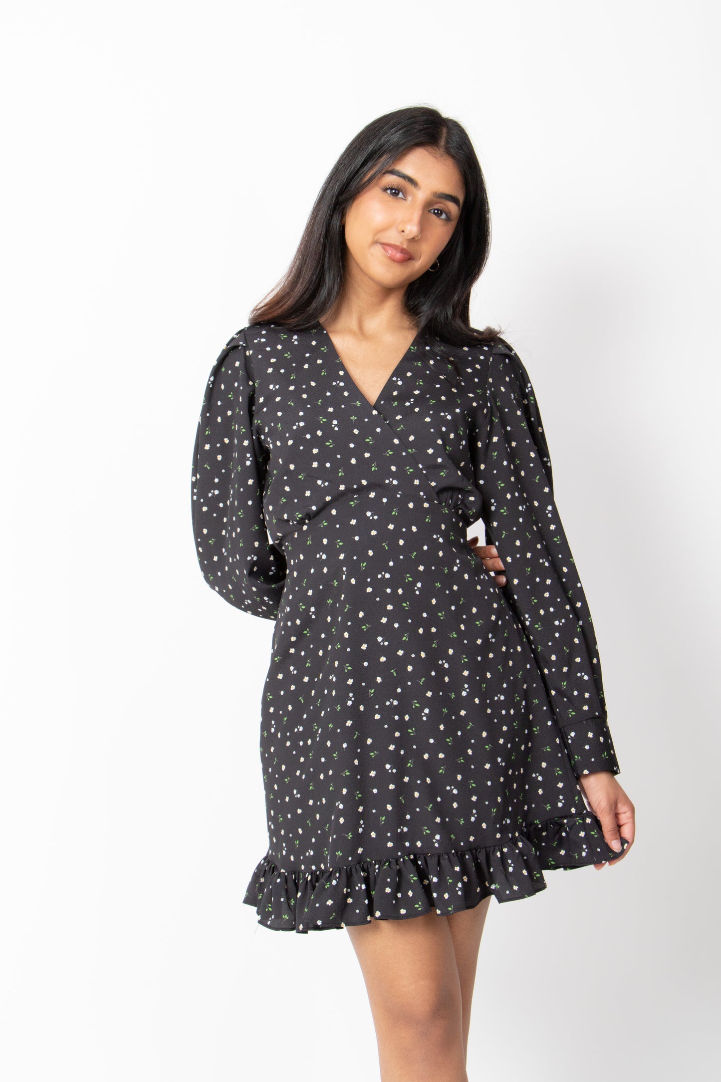 Flower V-neck Dress