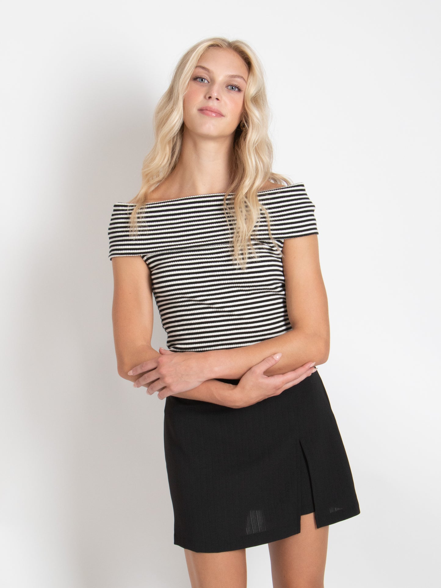 Stripe Open Shoulder