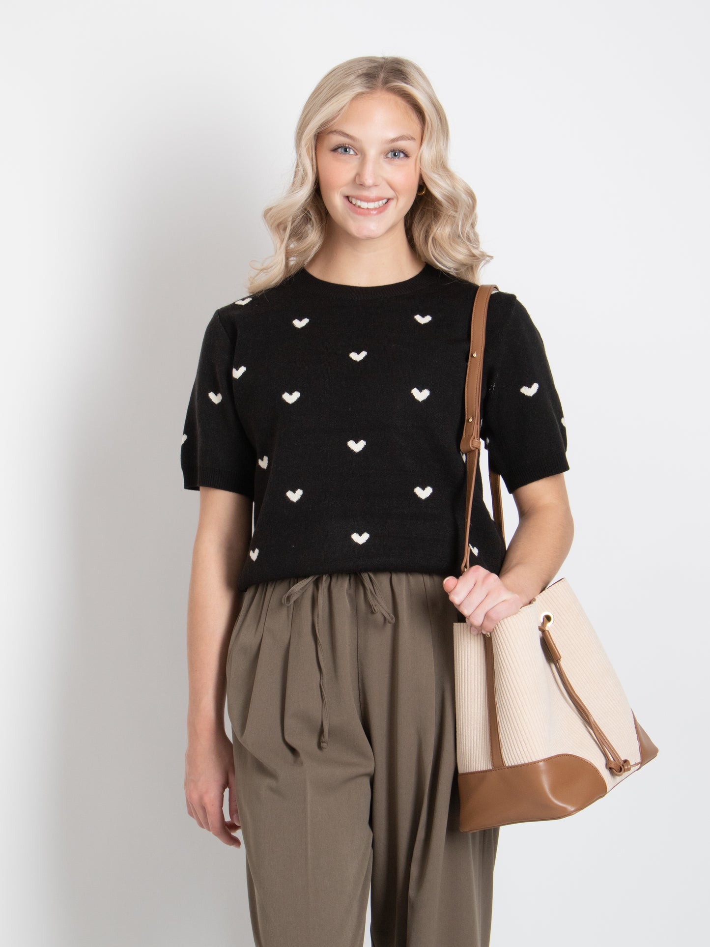 Heart Short Sleeve Knit
