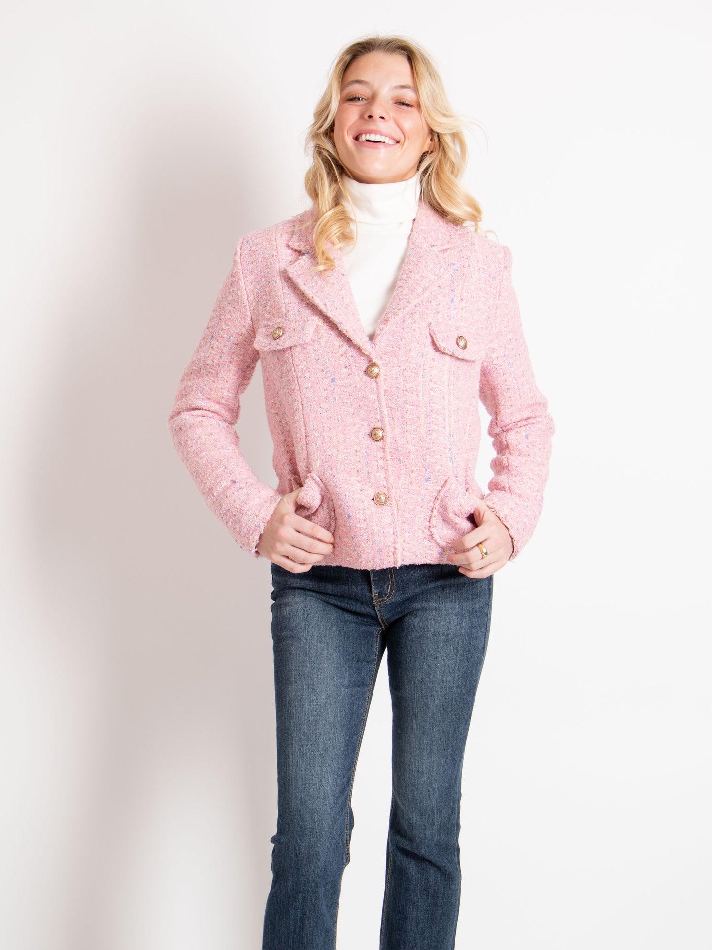 Tweed Button Jacket
