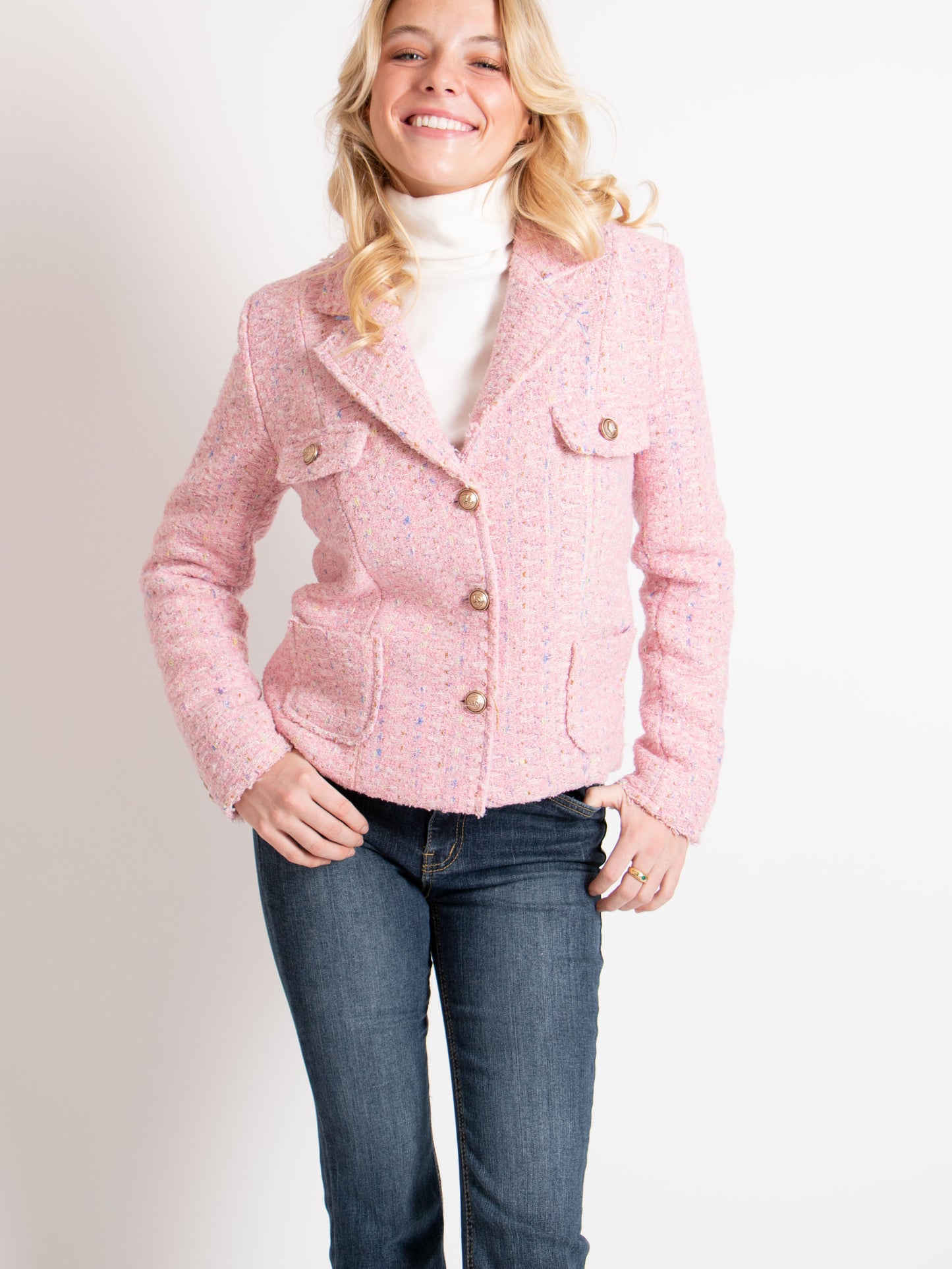 Tweed Button Jacket