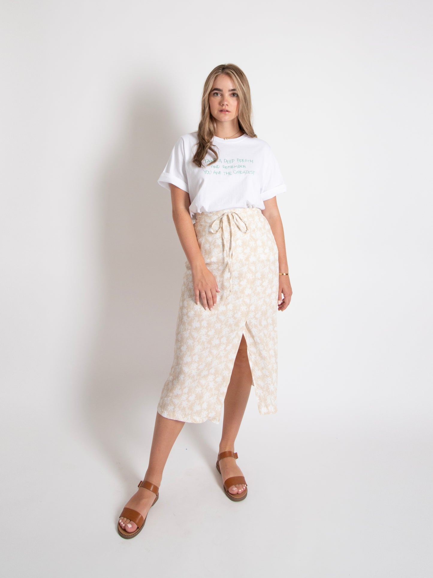 Leaf Waist Tie Skirt