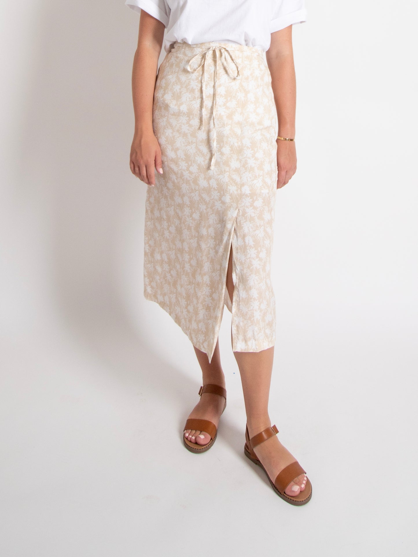 Leaf Waist Tie Skirt