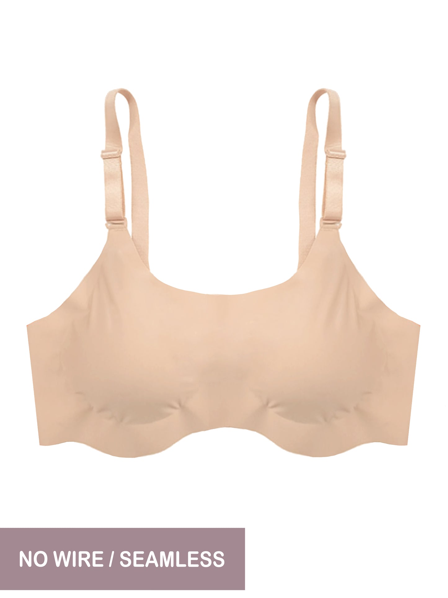 Back open bra-Beige