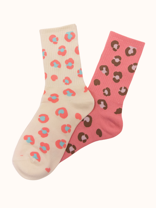 Unisex Leopard Print Socks Set