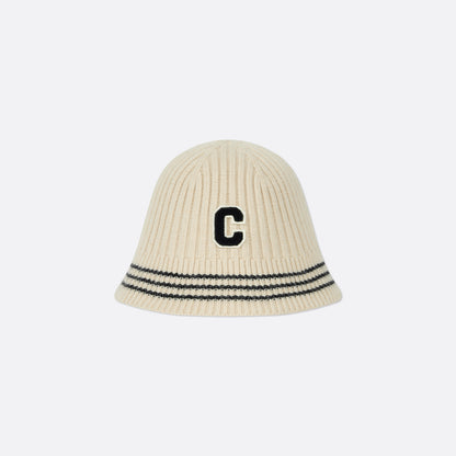 "C" Knit Bucket Hat