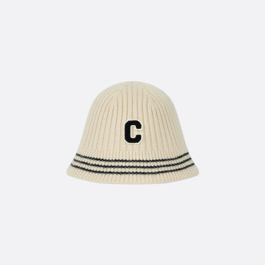 "C" Knit Bucket Hat