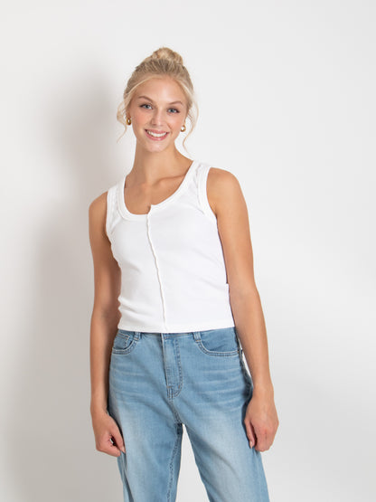 Unbalance Cut Tank Top