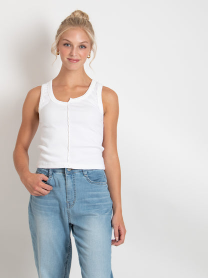 Unbalance Cut Tank Top
