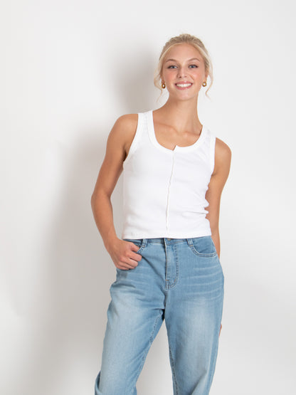 Unbalance Cut Tank Top