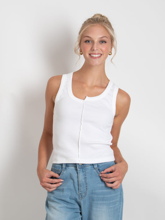 Unbalance Cut Tank Top