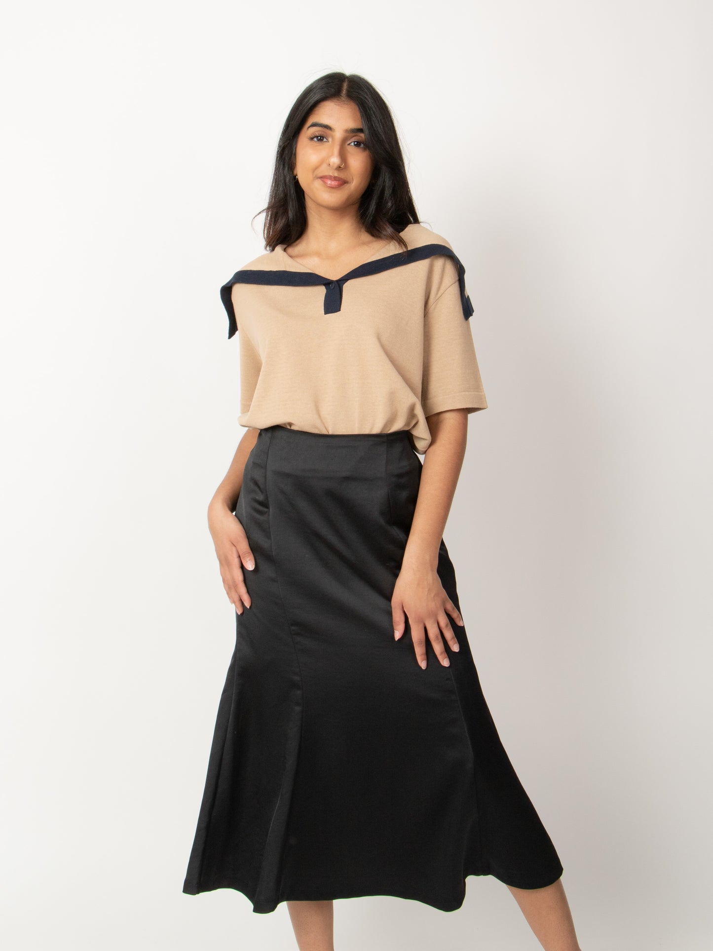 Satin Long Skirt
