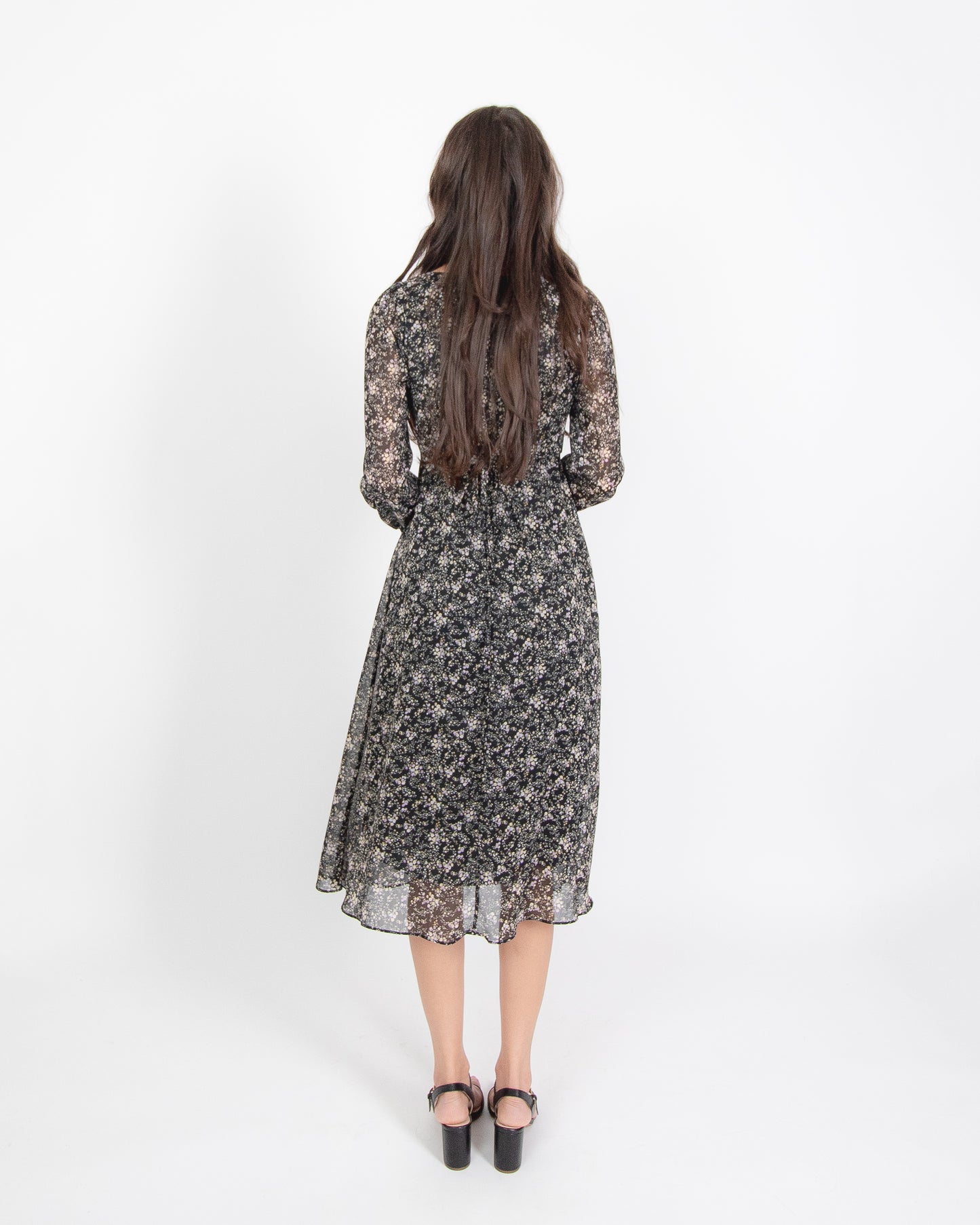 Ruched Floral Maxi Dress