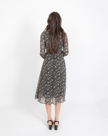 Ruched Floral Maxi Dress