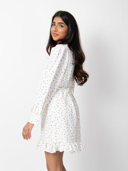 Flower V-neck Dress