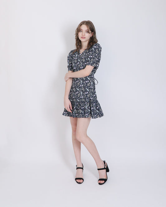 Floral Ruffle Hem Dress