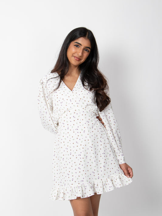 Flower V-neck Dress