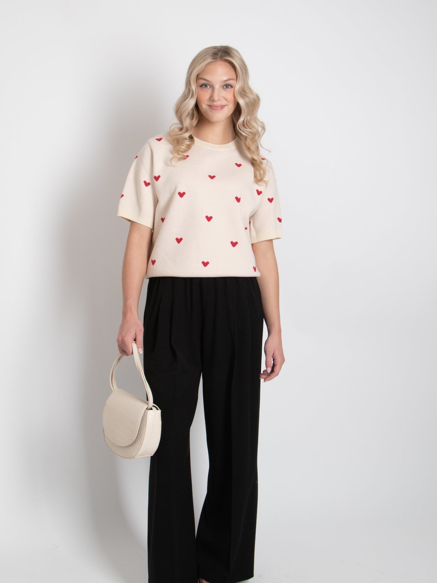 Heart Short Sleeve Knit