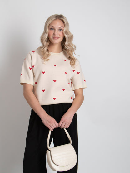 Heart Short Sleeve Knit