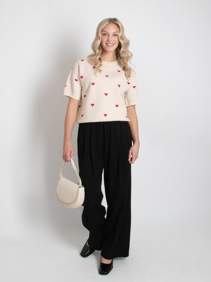 Heart Short Sleeve Knit