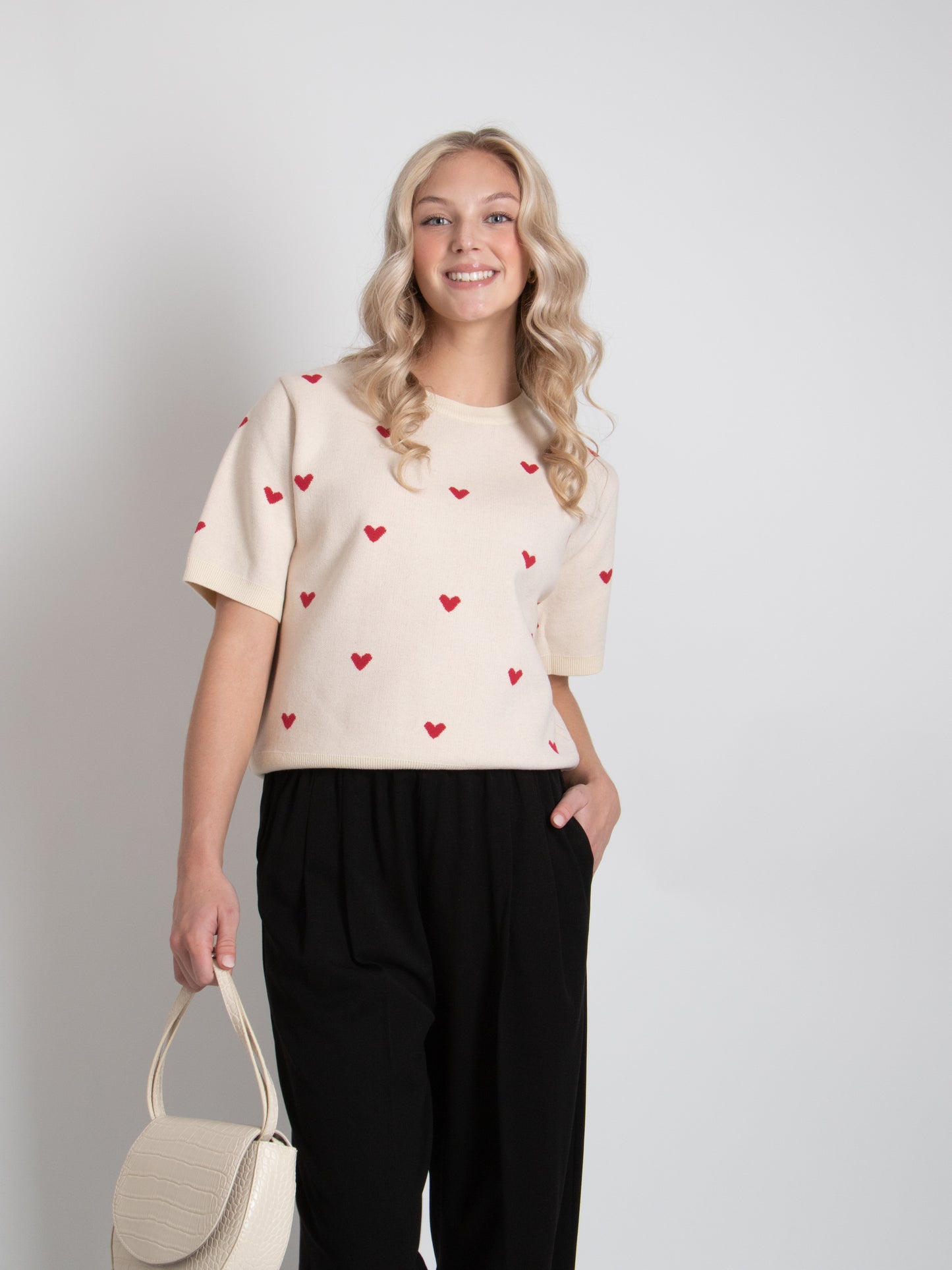 Heart Short Sleeve Knit