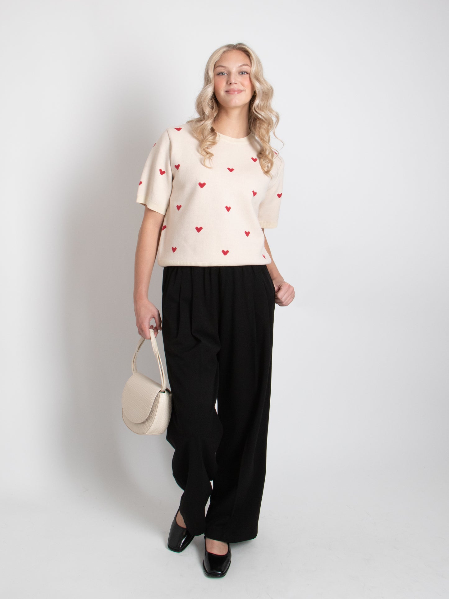 Heart Short Sleeve Knit