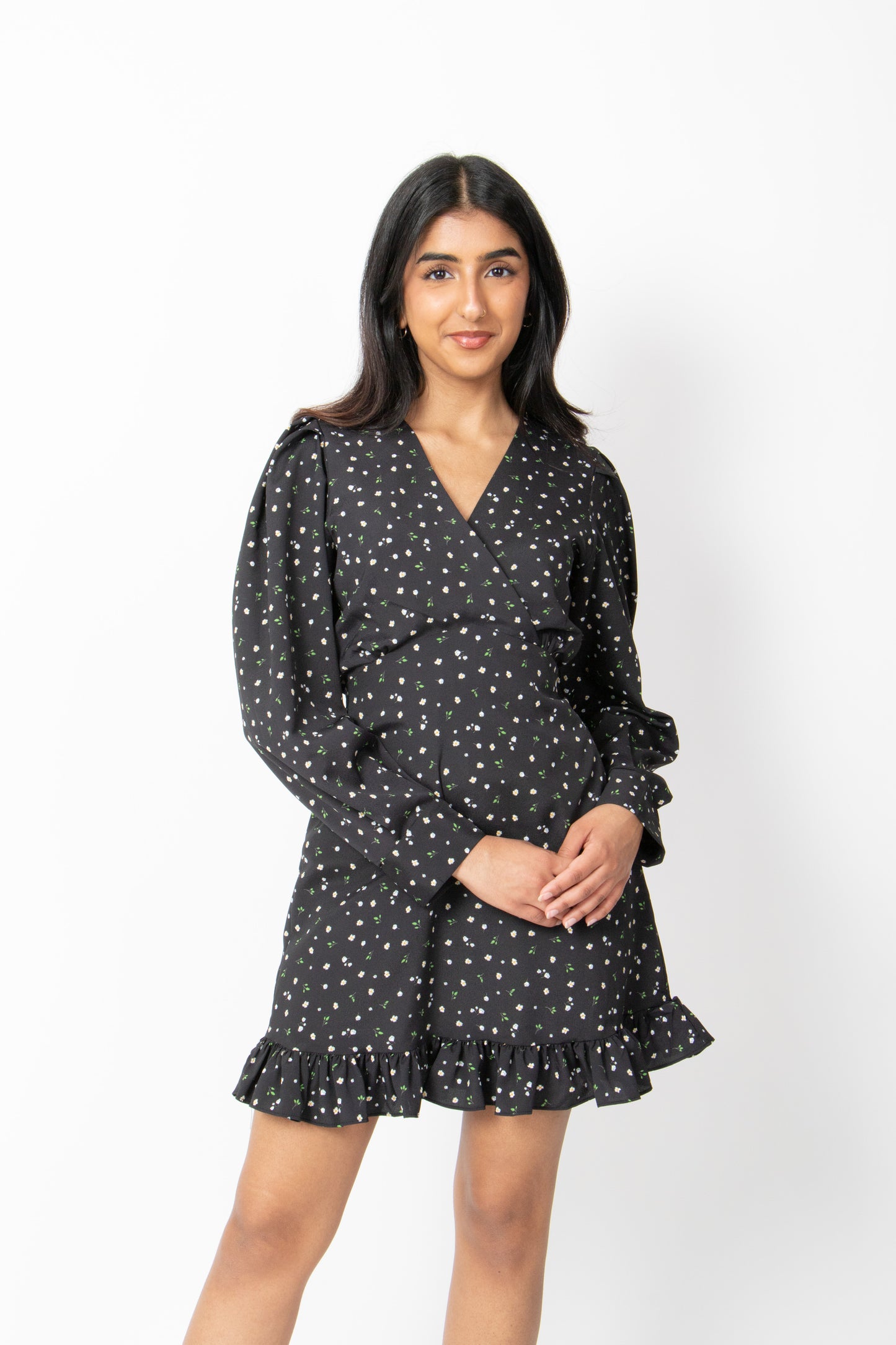 Flower V-neck Dress