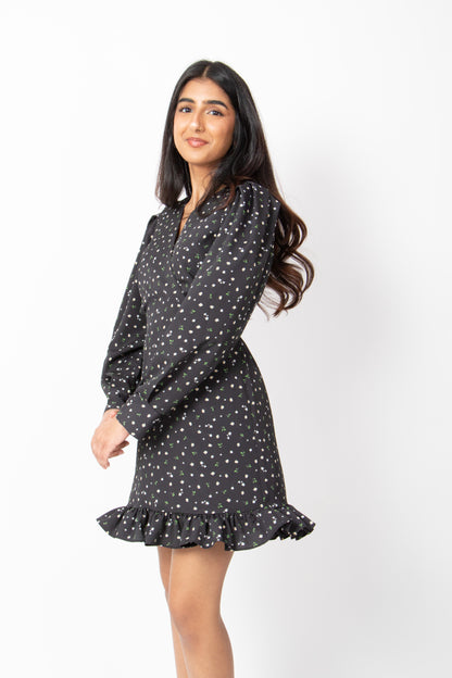 Flower V-neck Dress
