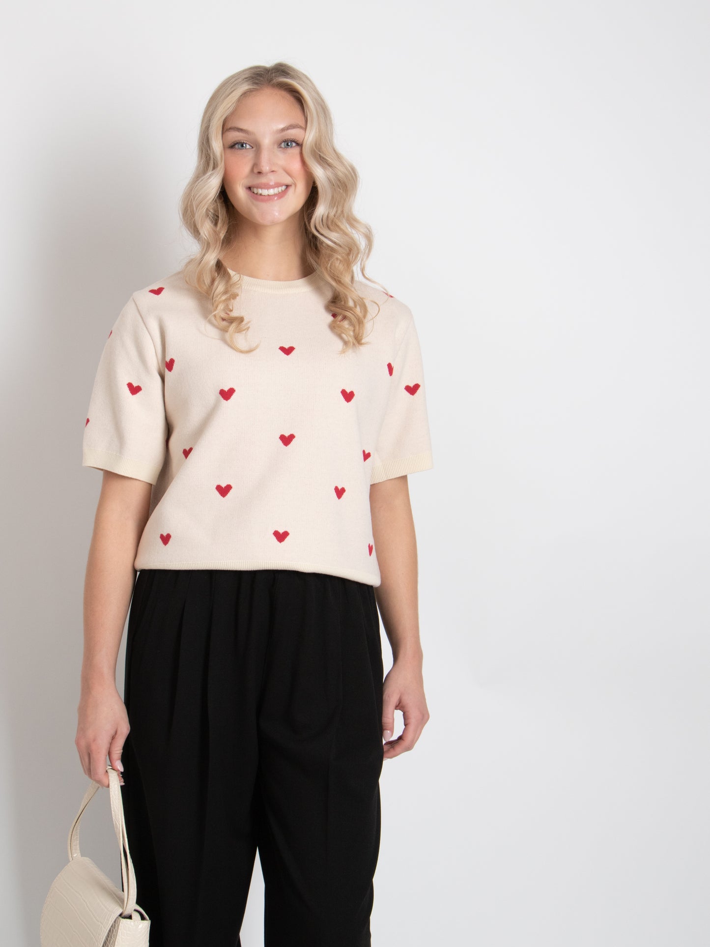 Heart Short Sleeve Knit