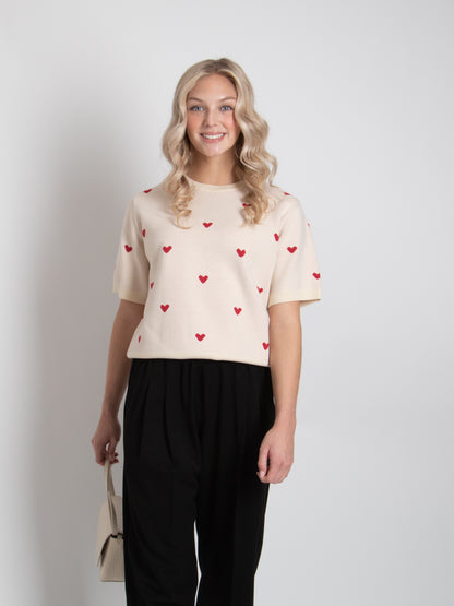 Heart Short Sleeve Knit