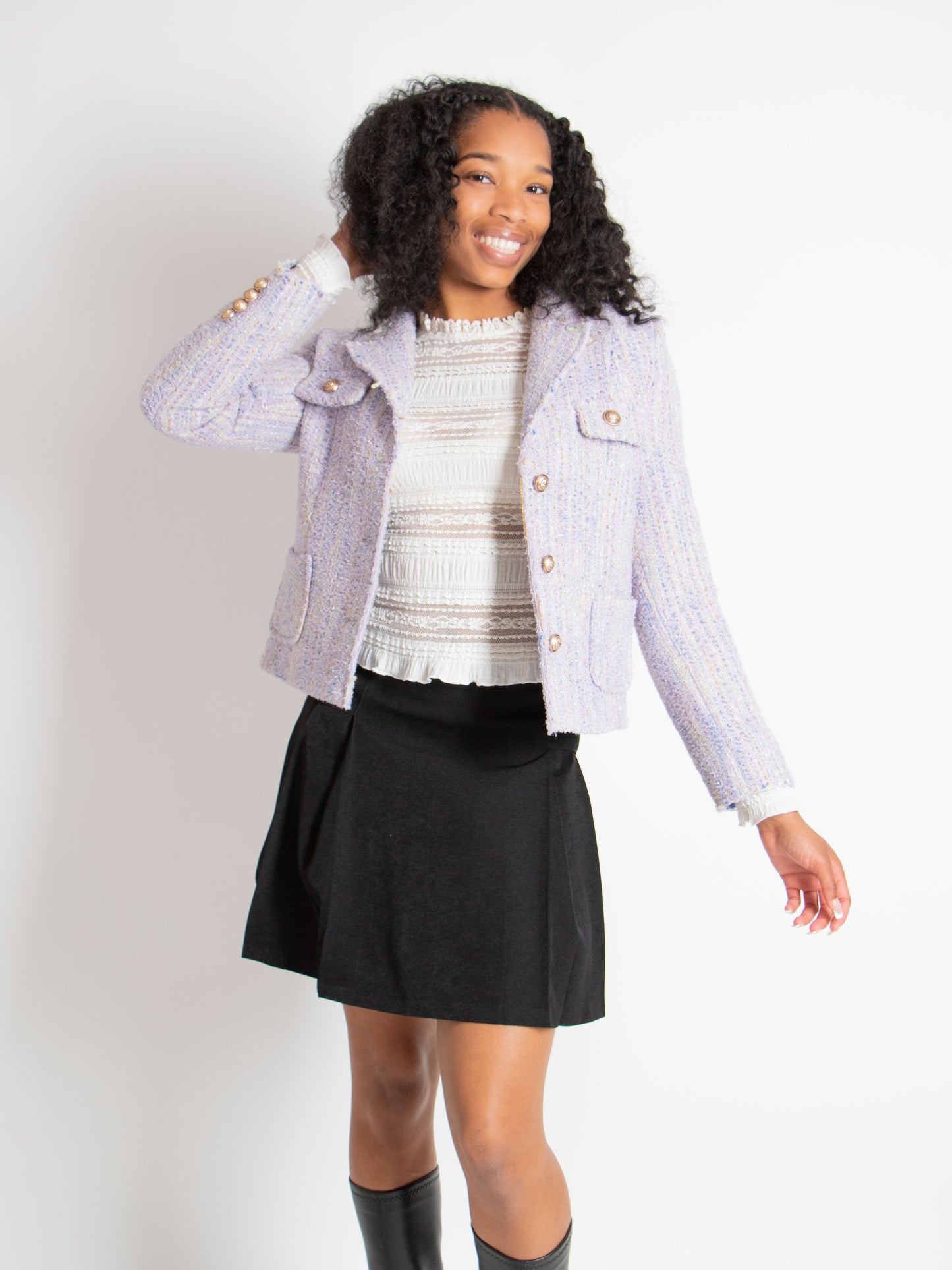 Tweed Button Jacket