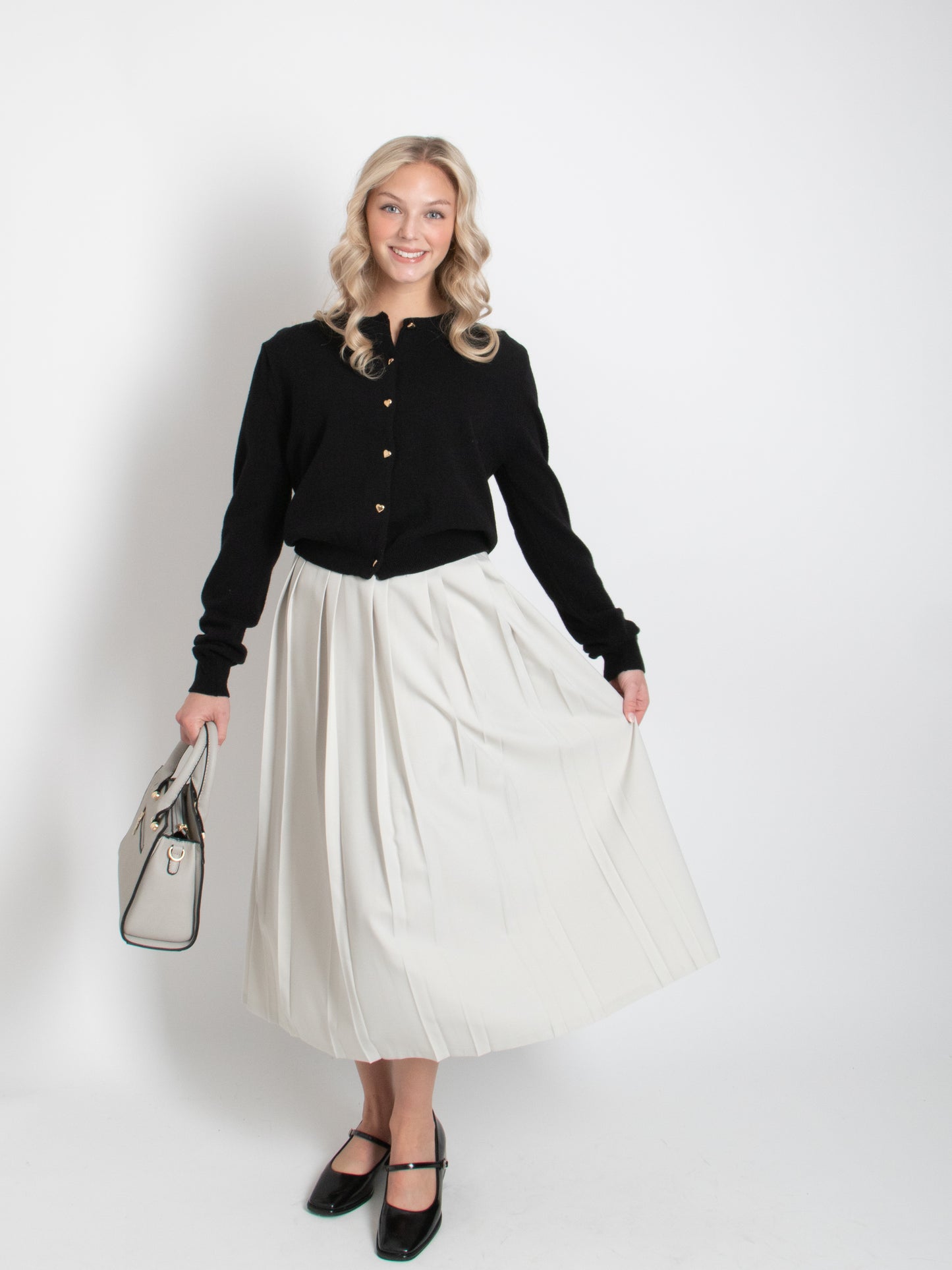 Long Pleated Skirt