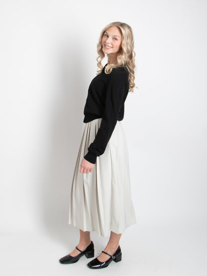 Long Pleated Skirt