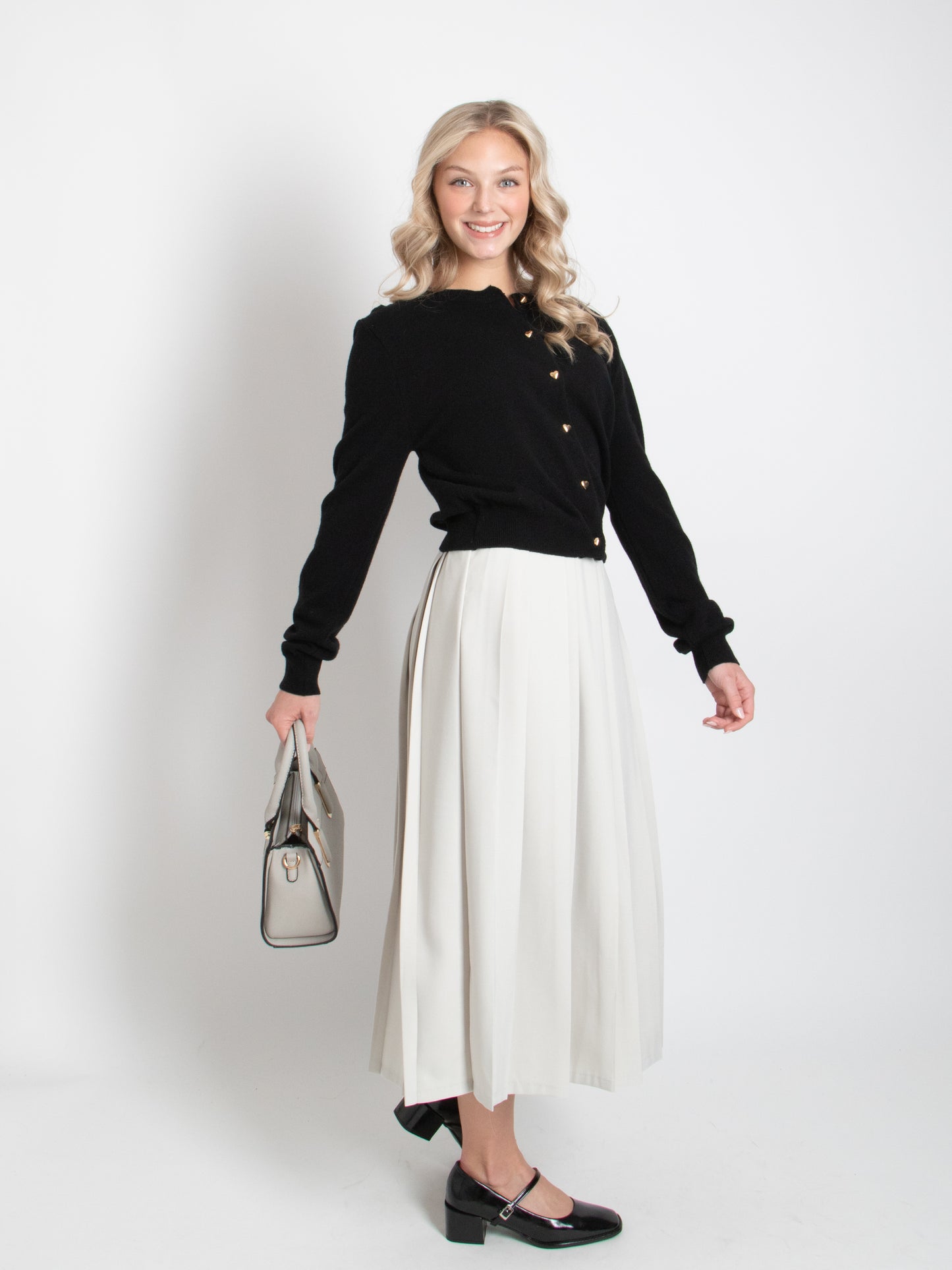 Long Pleated Skirt