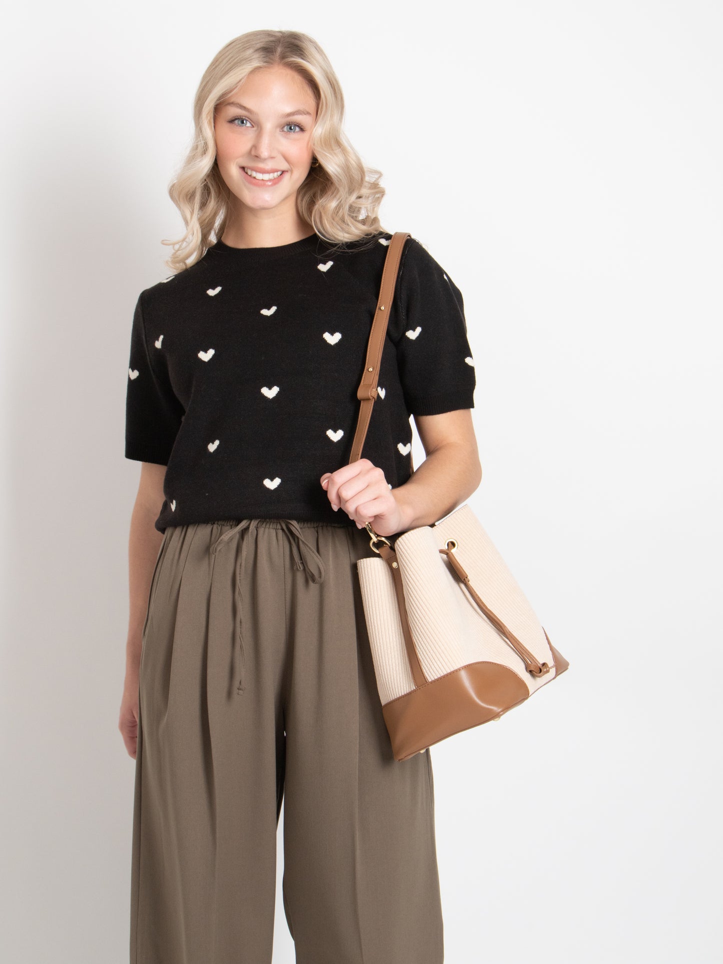 Heart Short Sleeve Knit