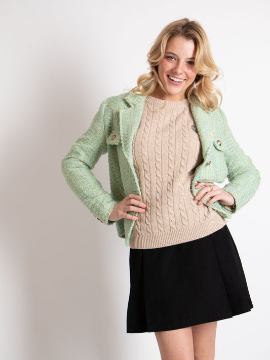 Tweed Button Jacket