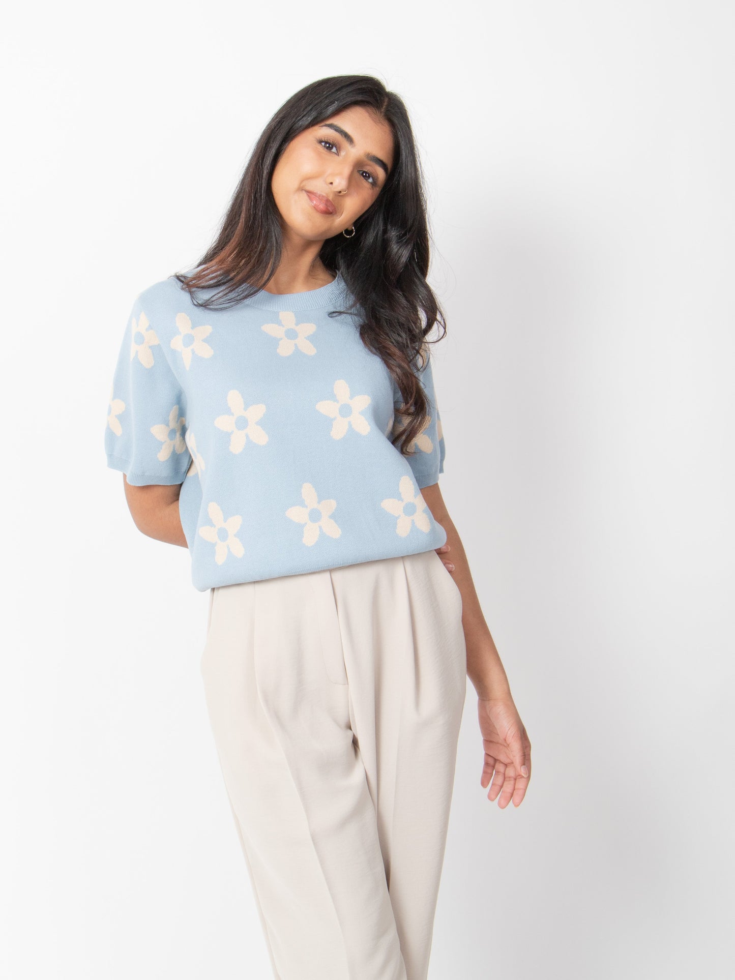 Flower Patterned Knit
