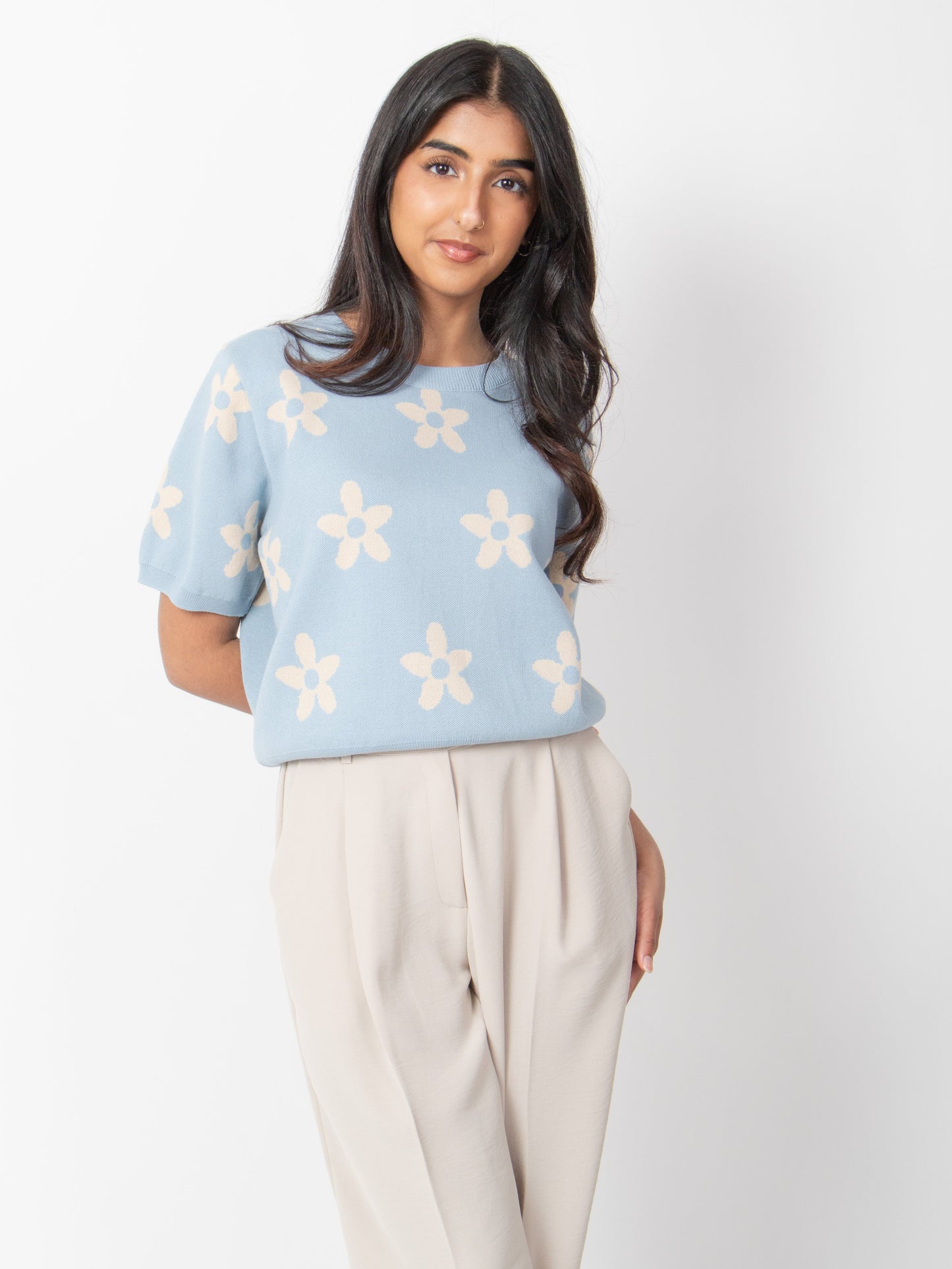 Flower Patterned Knit