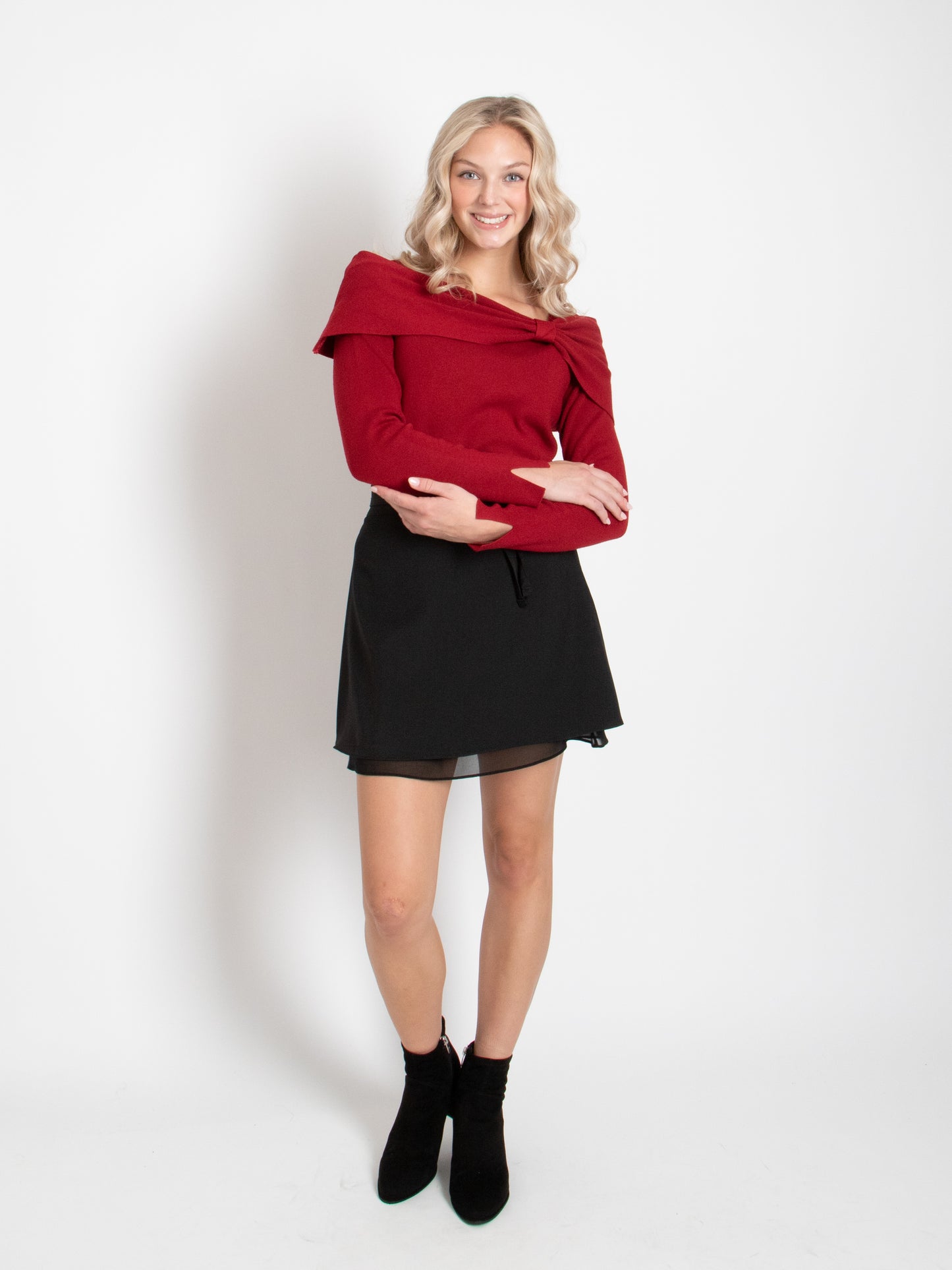 Waist Tie A-line Skirt