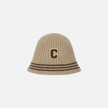 "C" Knit Bucket Hat